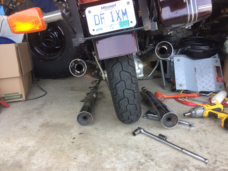 Illustration for article titled Swapped some stock mufflers and removed reducer plug.